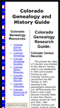 Mobile Screenshot of coloradogenealogysearch.com